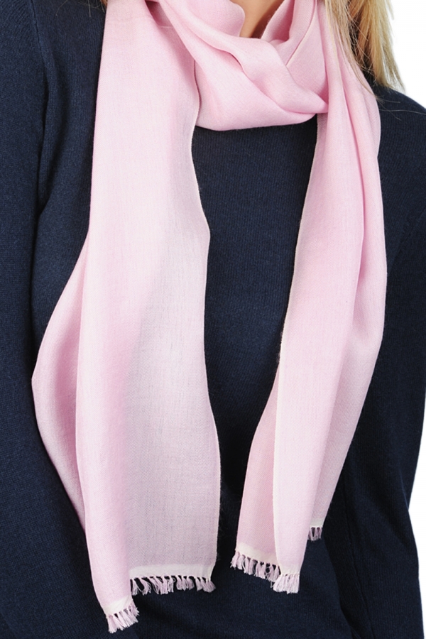 Cashmere & Seide kaschmir pullover damen schals scarva rosa 170x25cm